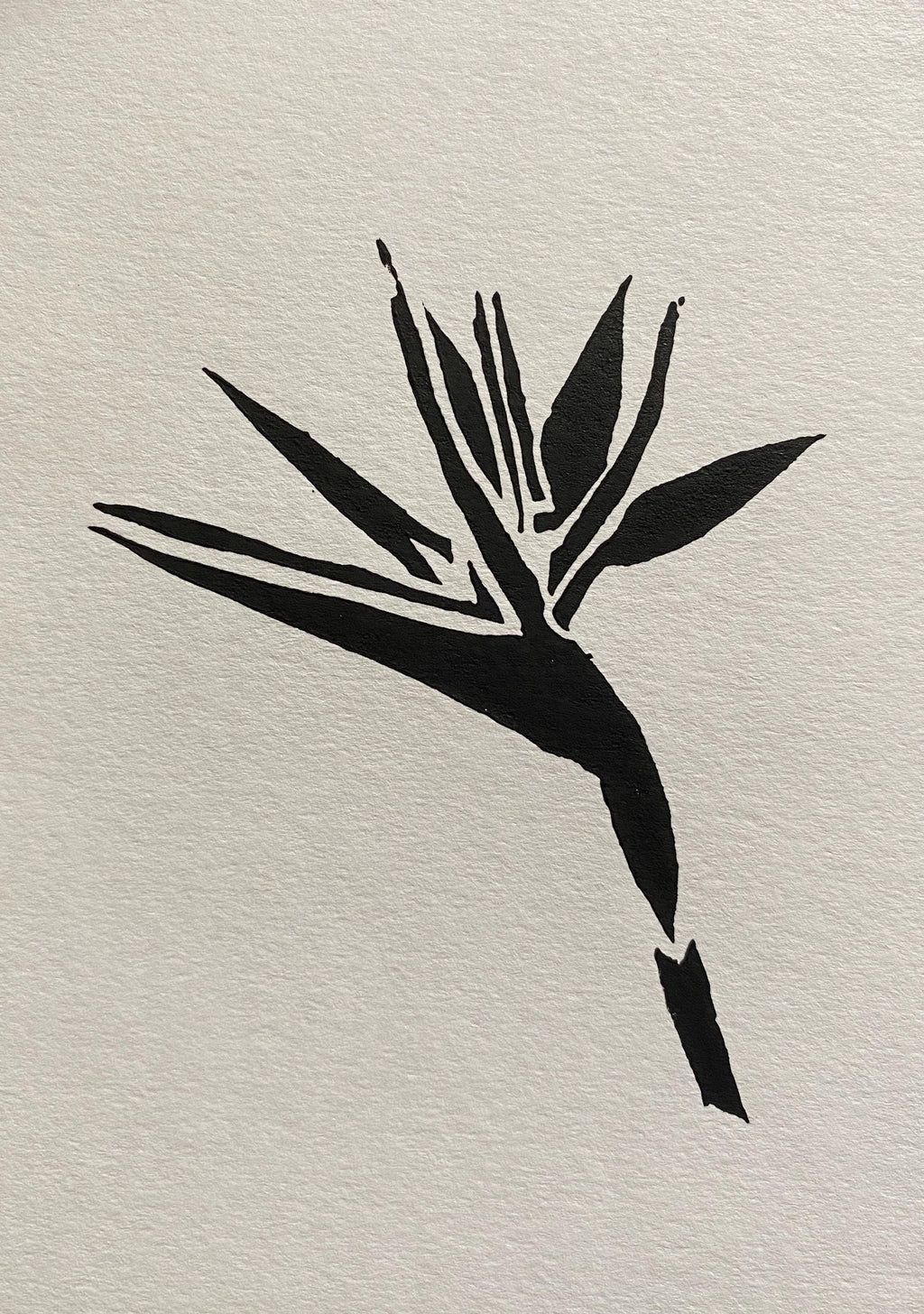Handmade Original Linocut Print - Stralitzia