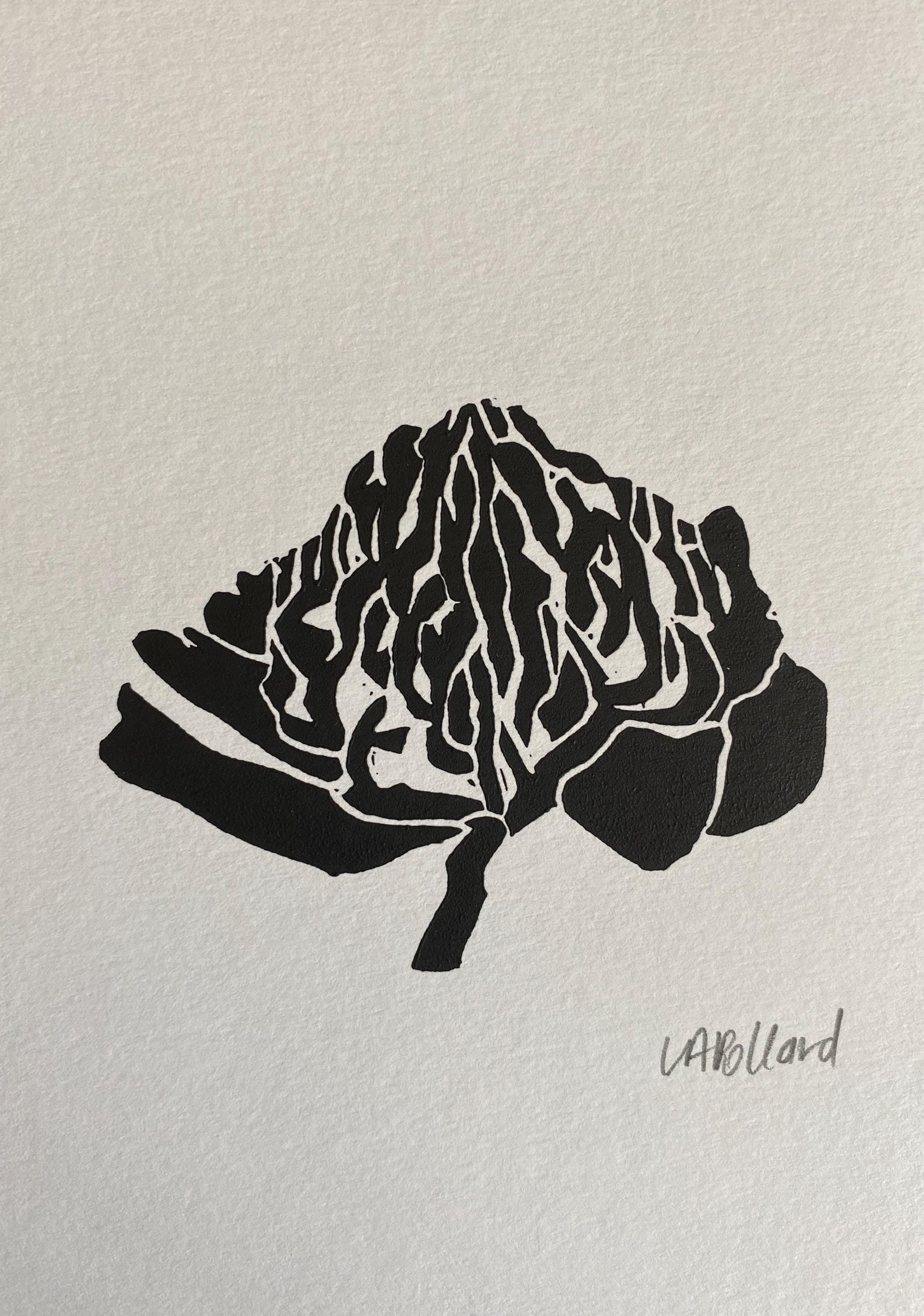 Handmade Original Linocut Print - Pincushion