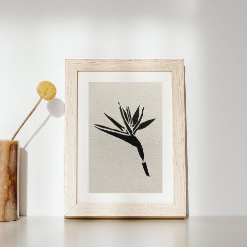 Handmade Original Linocut Print - Stralitzia