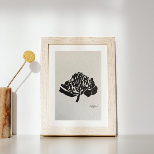 Handmade Original Linocut Print - Pincushion