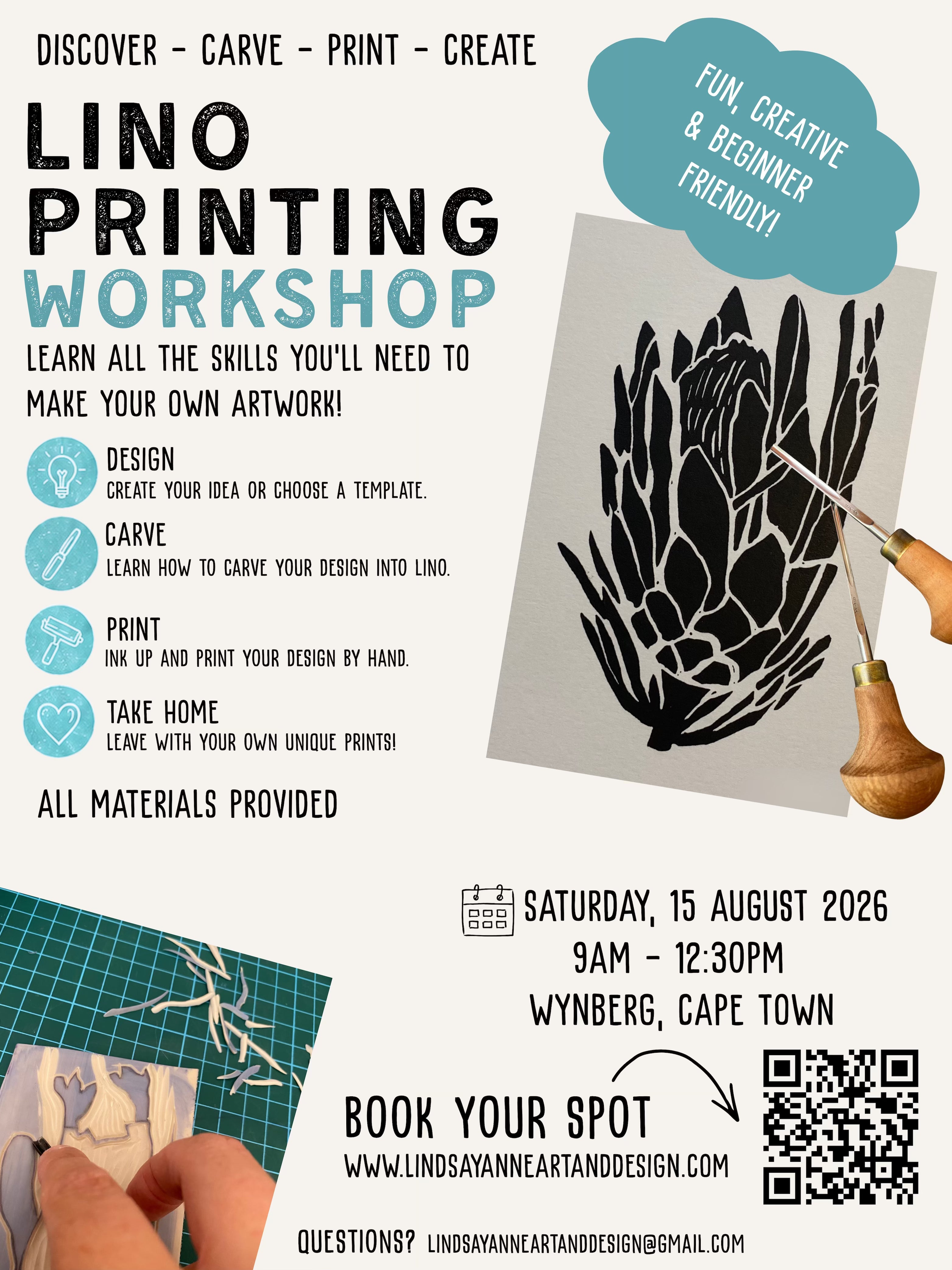 Lino Printing Workshop - 15 August 2026