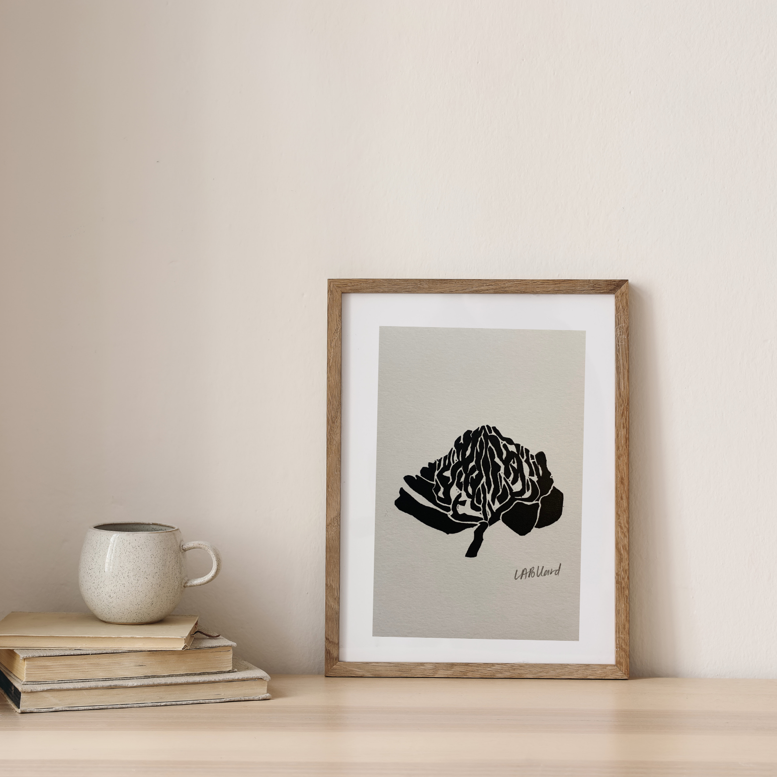 Handmade Original Linocut Print - Pincushion