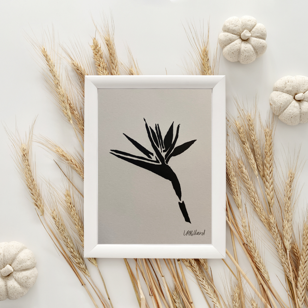Handmade Original Linocut Print - Stralitzia