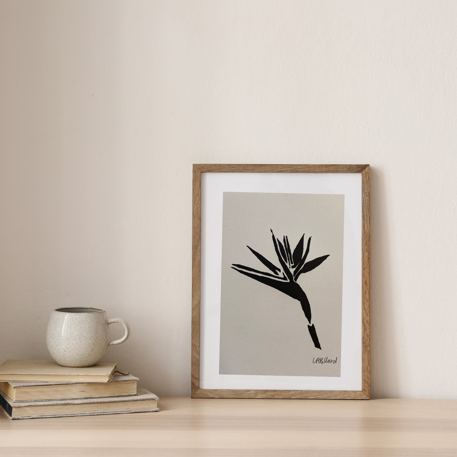 Handmade Original Linocut Print - Stralitzia