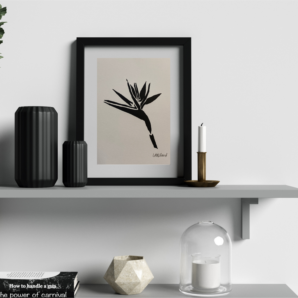 Handmade Original Linocut Print - Stralitzia