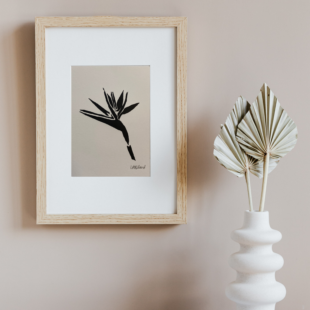 Handmade Original Linocut Print - Stralitzia