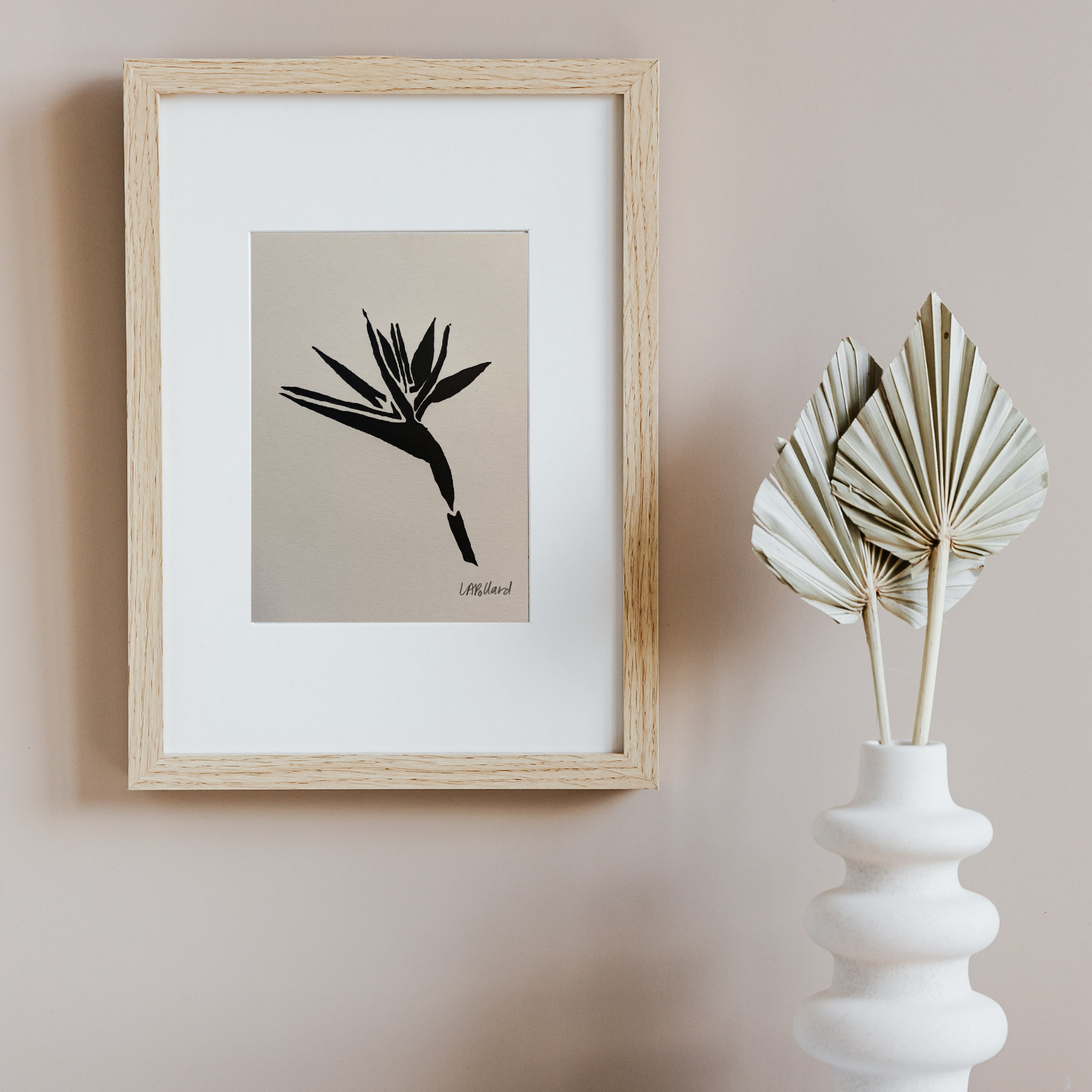 Handmade Original Linocut Print - Stralitzia